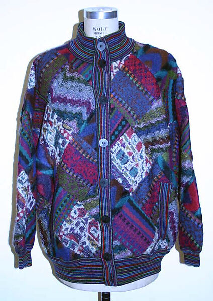 Jacket, Missoni (Italian, founded 1953), wool/synthetic, plastic, nylon, Italian 