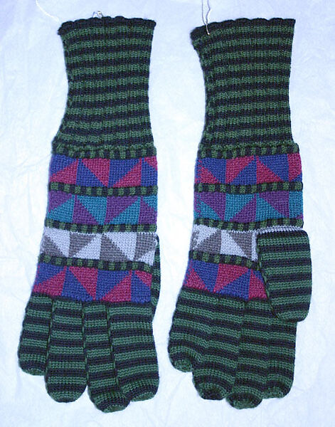 Accessory set, Missoni (Italian, founded 1953), a) wool/synthetic blend; b,c) wool, Italian