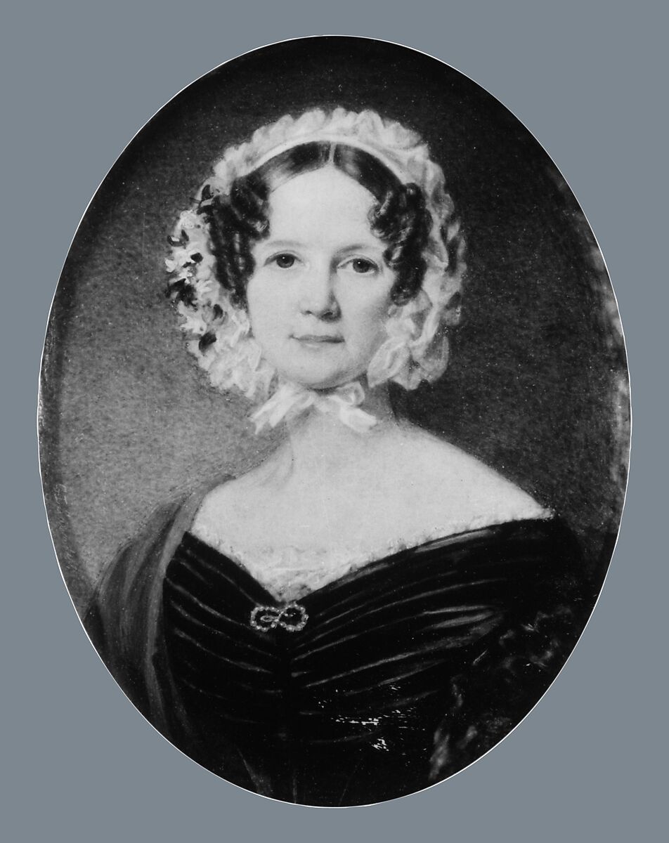 Mrs. George M. Gill (Ann McKim Bowly), George Lethbridge Saunders (British, Bristol 1807–1863 Bristol), Watercolor on ivory, American 