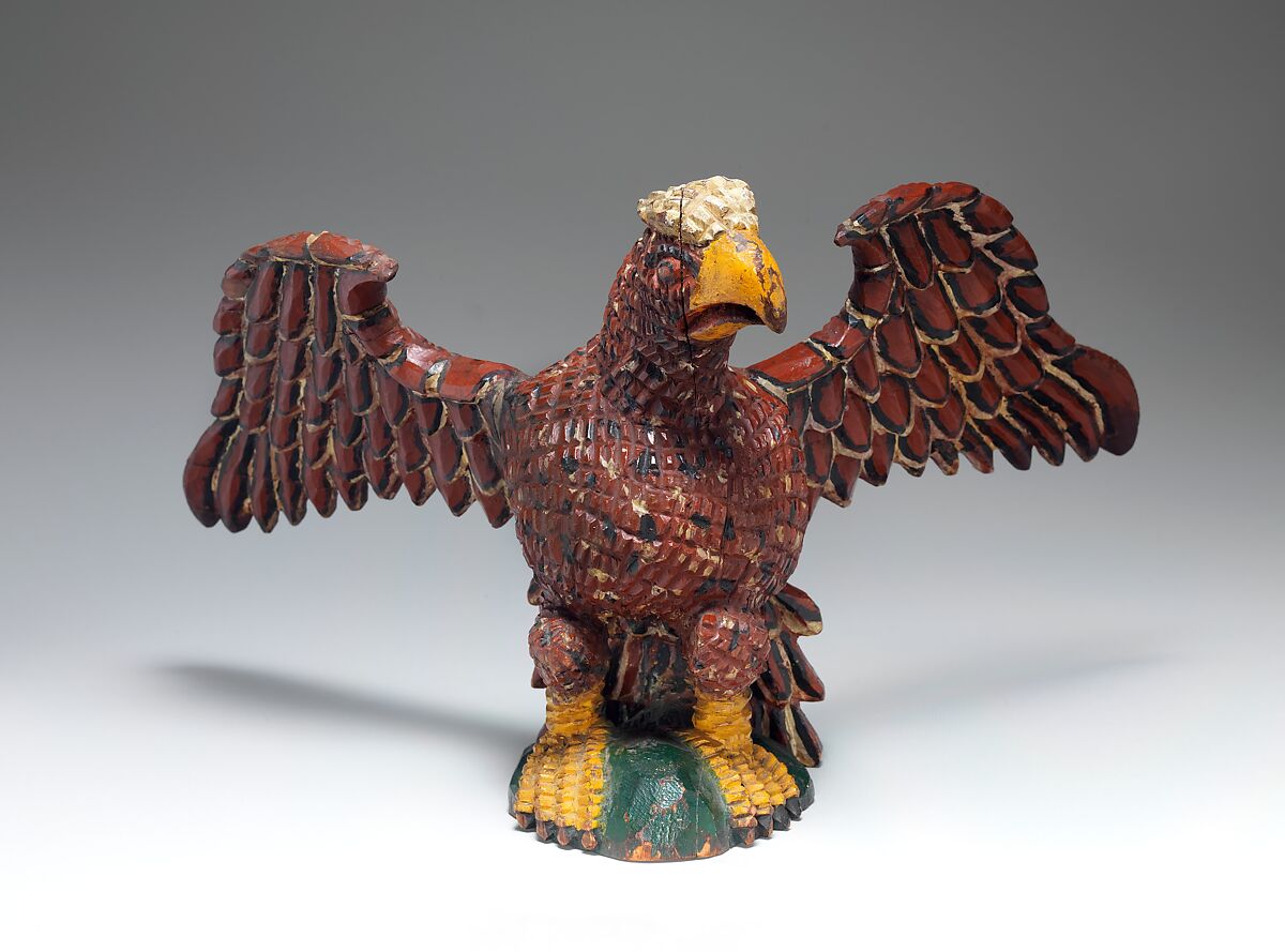 Eagle, Wilhelm Schimmel (1817–1890), White pine, painted, American 