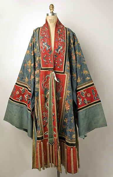 Robe, silk, metal, cotton, China 