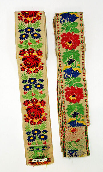 Ensemble, cotton, silk, European, Eastern