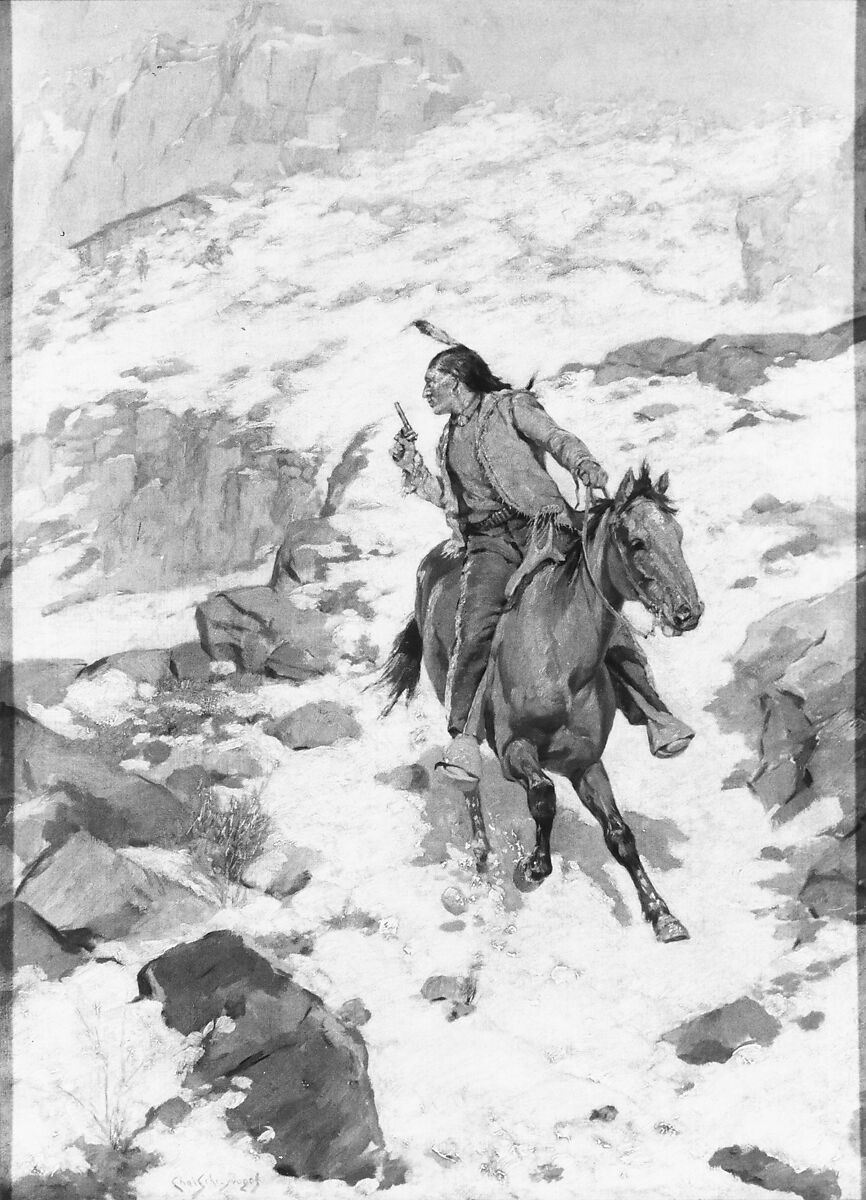 In Hot Pursuit, Charles Schreyvogel (1861–1912), Oil on canvas, American