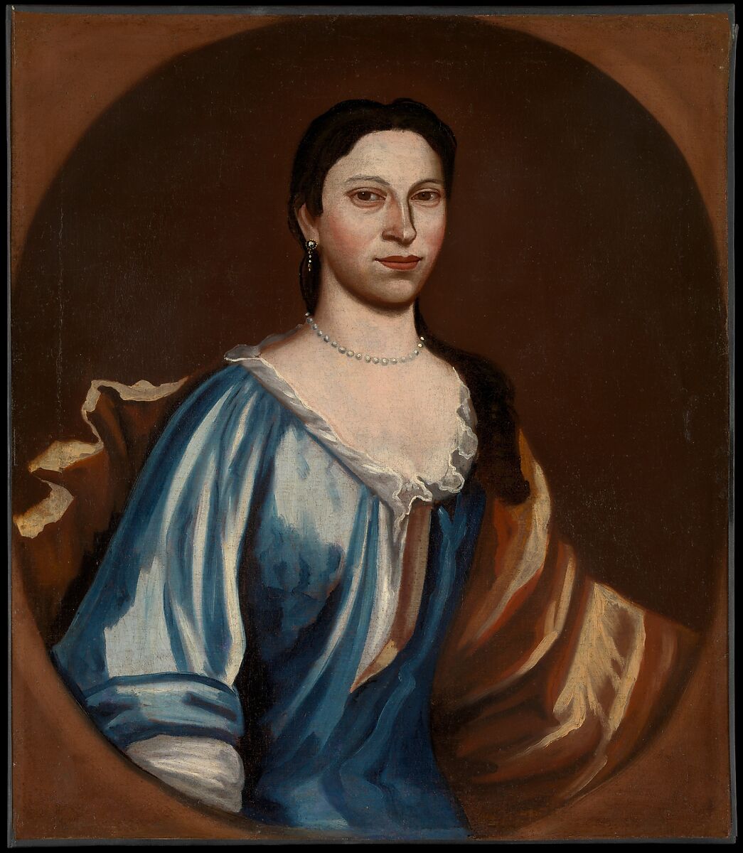 Portrait of a Lady (possibly Tryntje Otten Veeder), Attributed to Schuyler Limner (active ca. 1715–25), Oil on canvas, American 