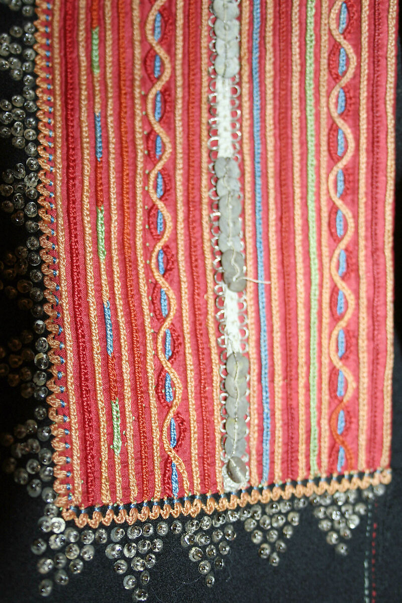 Jacket, wool, glass beads, metal pailettes, French, Brittany