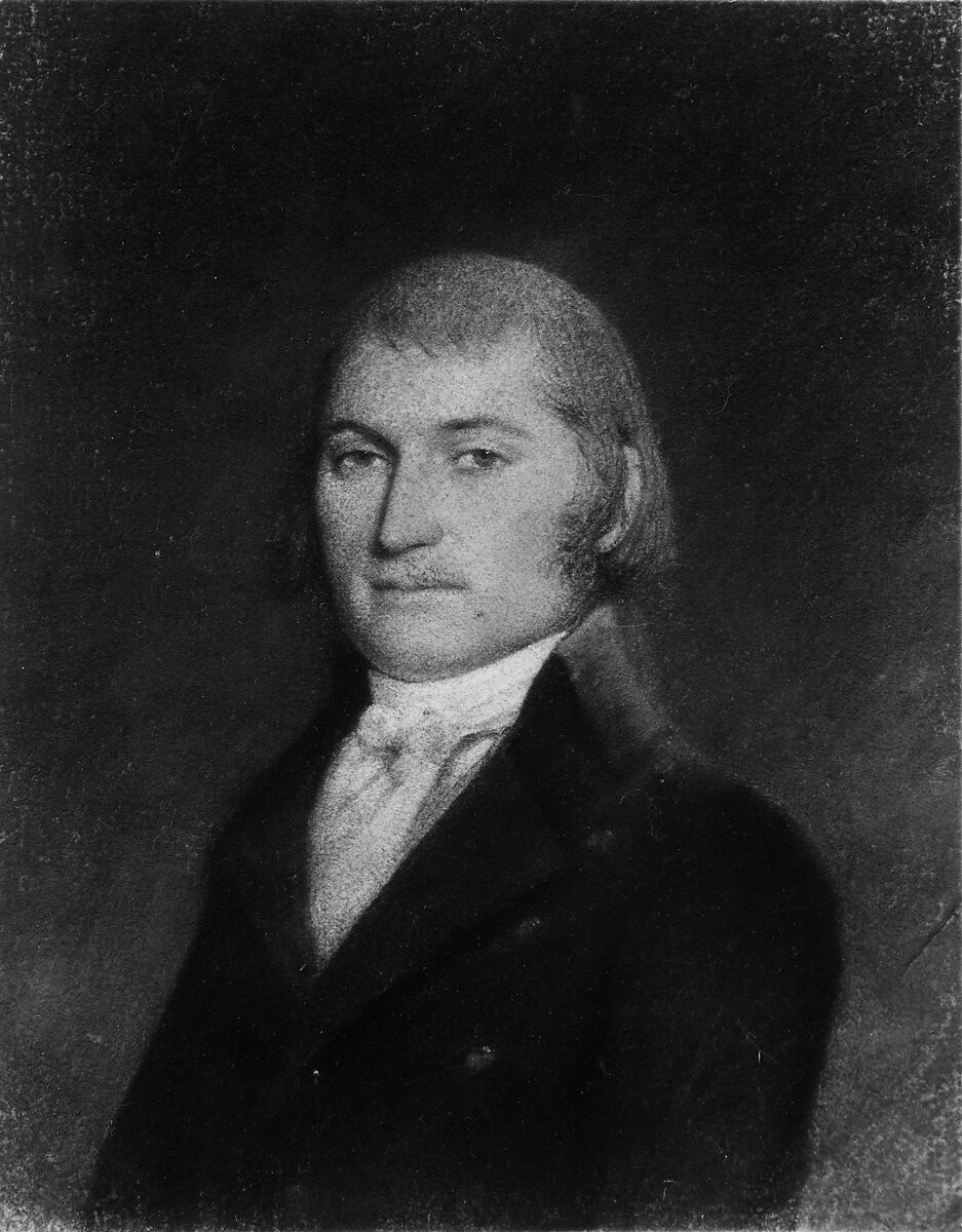 Josiah Ingersoll, Master-Warden of the Port of New York, Attributed to James Sharples (ca. 1751–1811), Pastel on light gray wove paper, American 