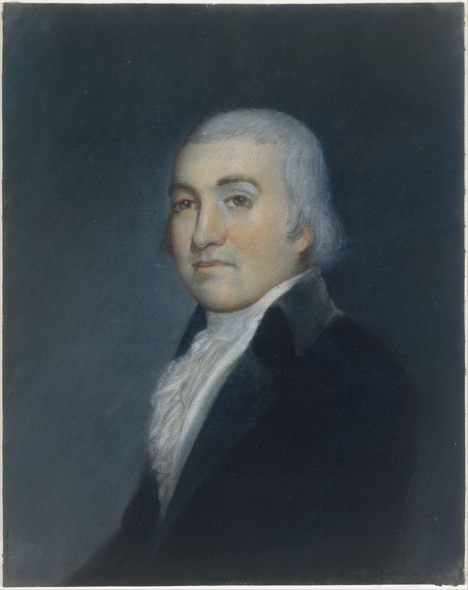 Noah Webster, Attributed to James Sharples (ca. 1751–1811), Pastel on light grey wove paper, lined with canvas, American 