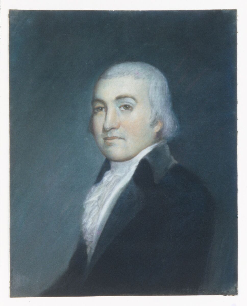 Noah Webster, Attributed to James Sharples (ca. 1751–1811), Pastel on light grey wove paper, lined with canvas, American
