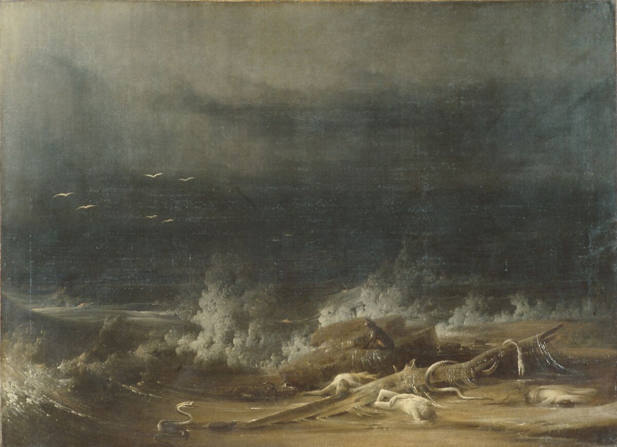 The Deluge towards Its Close, Joshua Shaw (American (born England), Bellingborough, Lincolnshire 1776–1861 Bordentown, New Jersey), Oil on canvas, American 