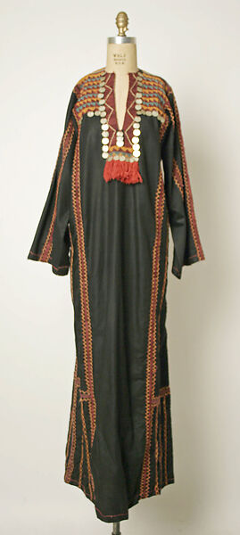 Dress, Cotton, coins; embroidered 