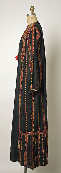 Dress, Cotton, coins; embroidered