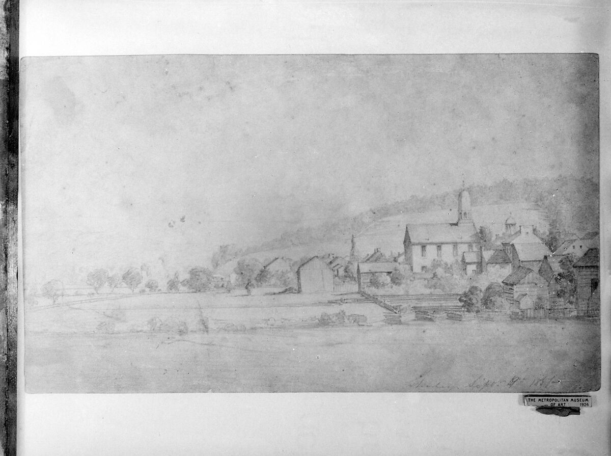 Landscape (Shirley, Massachusetts) (from McGuire Scrapbook), Graphite on off-white wove paper, American 