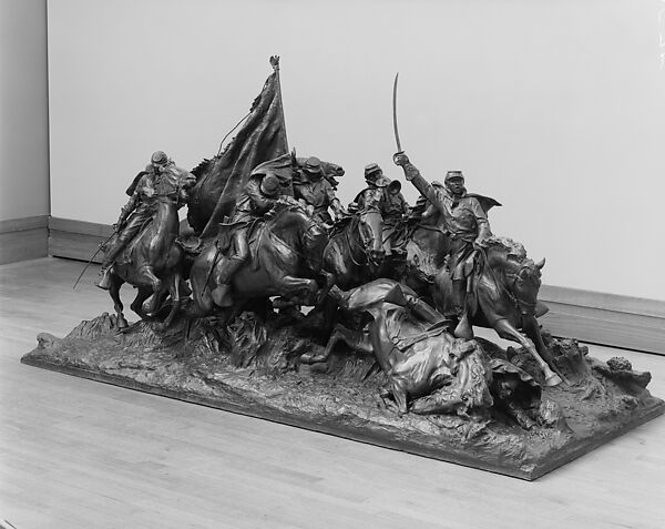 Cavalry Charge, Henry Merwin Shrady (American, New York 1871–1922 New York), Bronze, American 