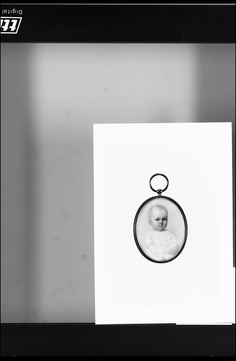 Portrait of a Baby, Henry Colton Shumway (1807–1884), Watercolor on ivory, American