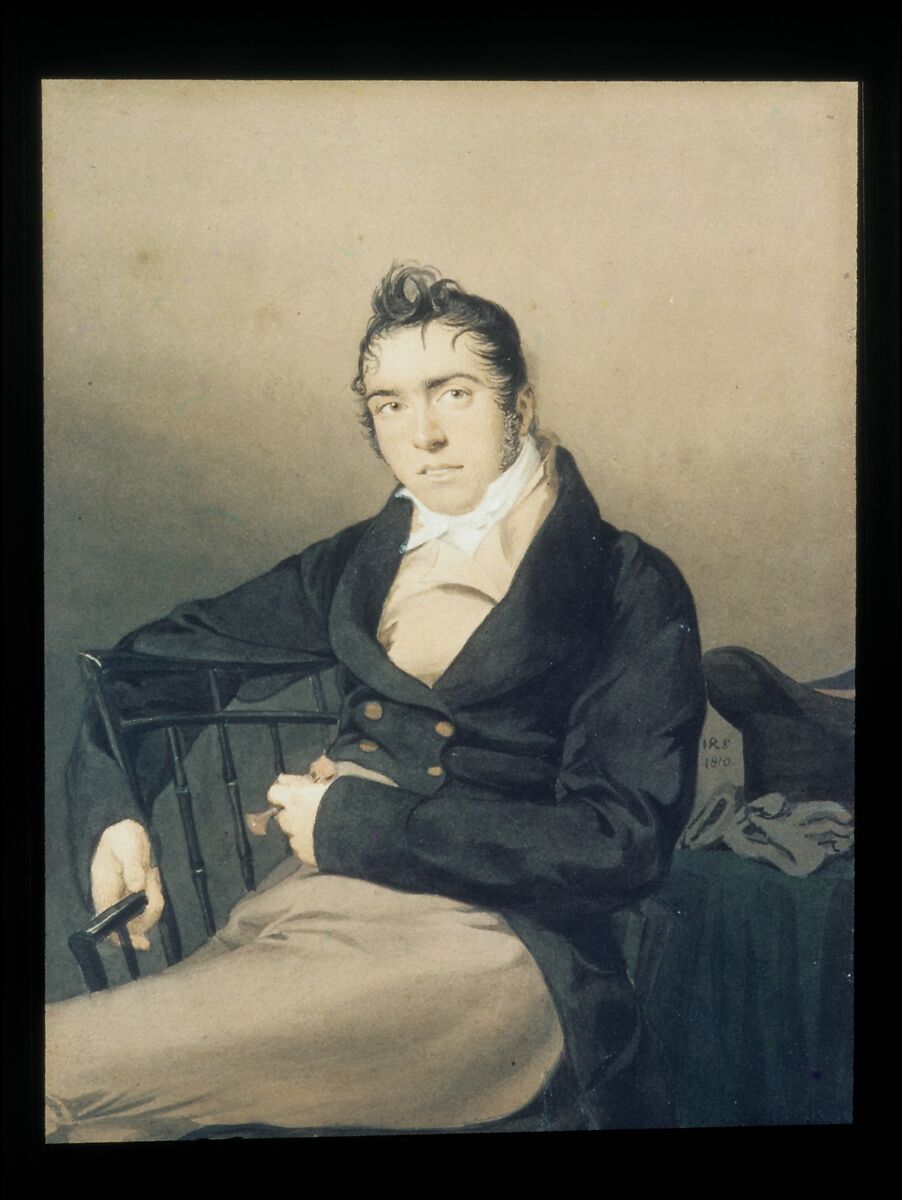 Allan Melville, John Rubens Smith (American, London 1775–1849 New York), Watercolor, gouache, and graphite on smooth surfaced off-white wove paper, American
