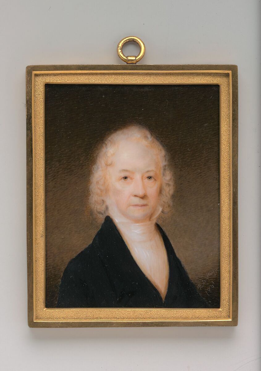 Washington Allston, Richard Morrell Staigg (1817–1881), Watercolor on ivory, American 