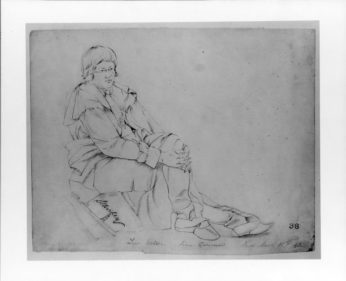 Jim Conner (from McGuire Scrapbook), Attributed to John Mix Stanley (American, Canandaigua, New York 1814–1872 Detroit, Michigan), Graphite on off-white wove paper, American