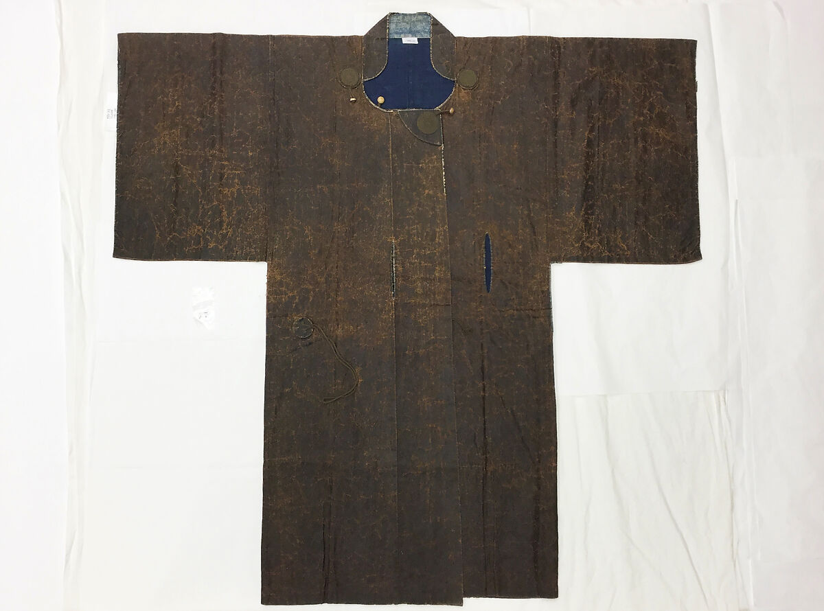 Raincoat, linen, silk, organic glaze, Japanese