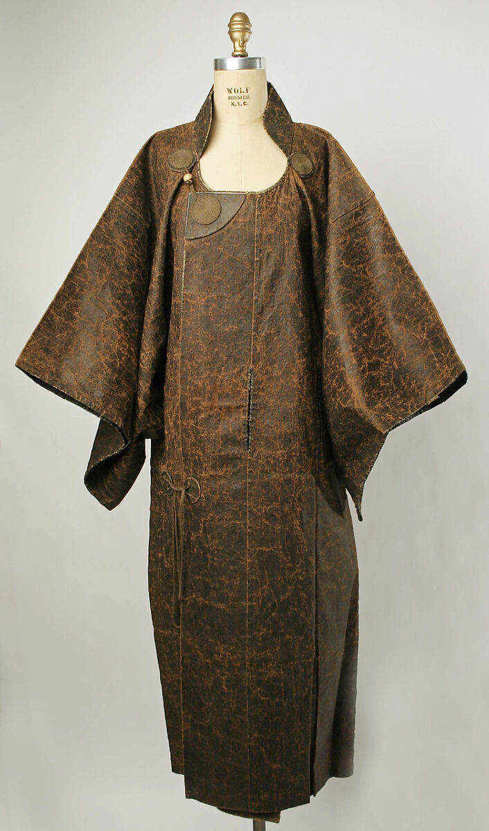 Raincoat, linen, silk, organic glaze, Japanese 