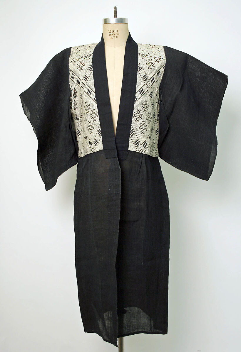 Kimono, grass cloth, cotton, Japan 