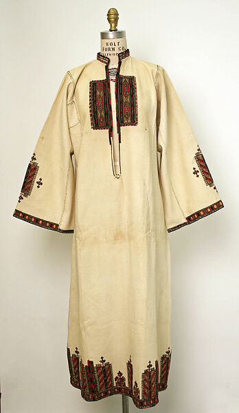 Shirt, cotton, wool, metallic thread, Macedonian 
