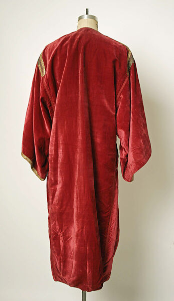 Kaftan, Velvet, metal wrapped thread; embroidered
