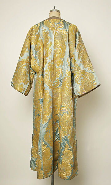 Kaftan, Silk, cotton, metal wrapped thread; brocaded
