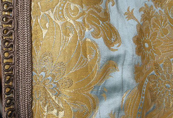 Kaftan, Silk, cotton, metal wrapped thread; brocaded