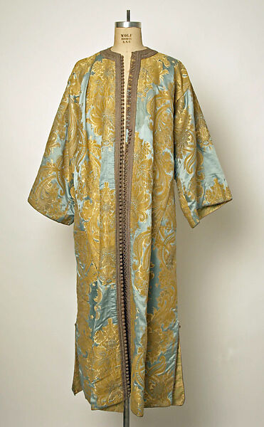 Kaftan, Silk, cotton, metal wrapped thread; brocaded 