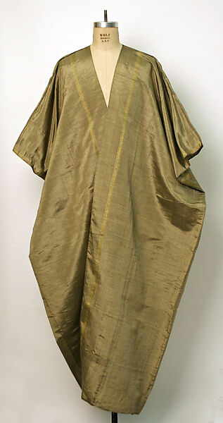 Abaya or Mashla Summer Cloak, Silk and metal-wrapped thread; tapstry weave 