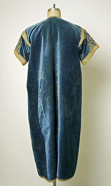Kaftan, Silk, metal wrapped thread; embroidered
