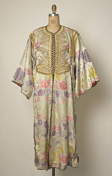 Kaftan, Silk, cotton, metal wrapped thread; brocaded 