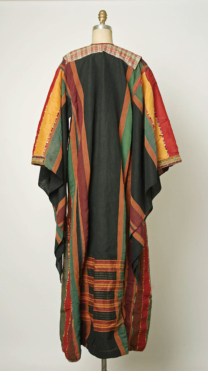 Dress, Linen, silk; embroidered