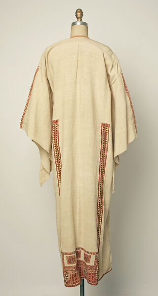 Dress, Linen; embroidered