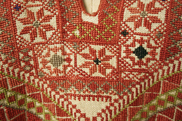 Dress, Linen; embroidered