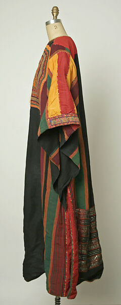 Wedding Dress, Linen, silk, and metal wrapped thread; embroidered