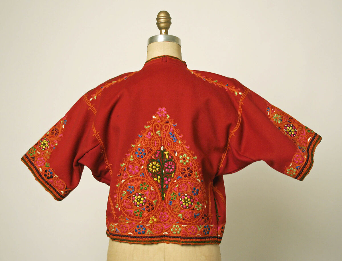 Jacket, Wool, silk; embroidered