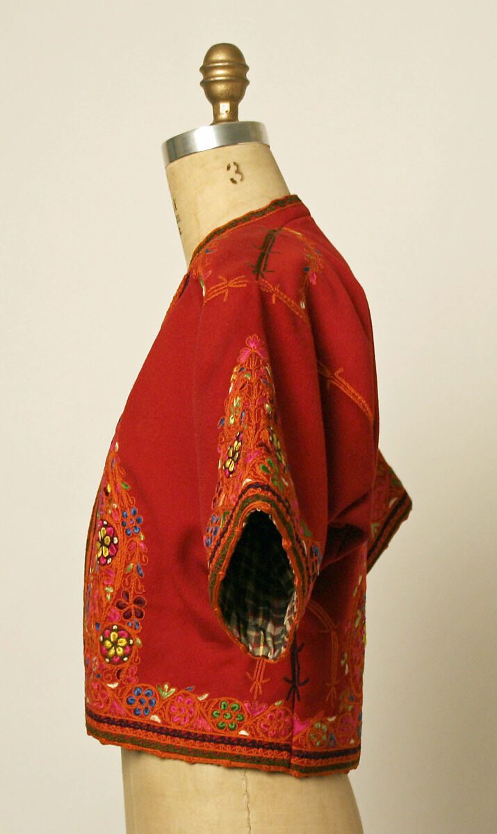 Jacket, Wool, silk; embroidered