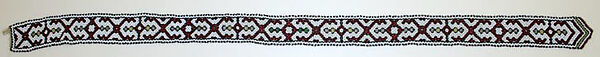 Textile, Glass beads, cotton (?) string, Peruvian 