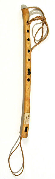 Flute, Bone, bast fiber, Tibet 
