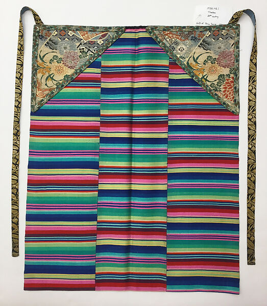 Apron, silk, metal, Tibet