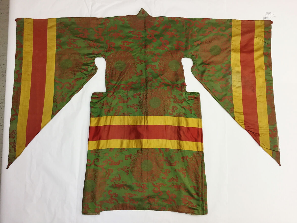 Robe, Silk, bast fiber, metal, Tibet