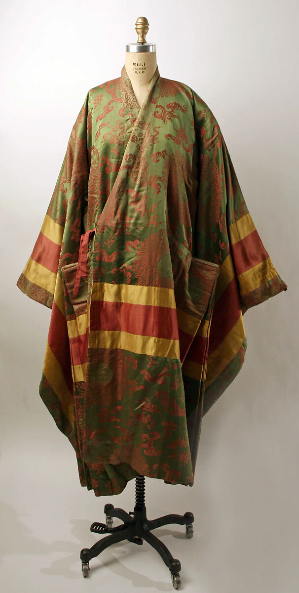 Robe, Silk, bast fiber, metal, Tibet 