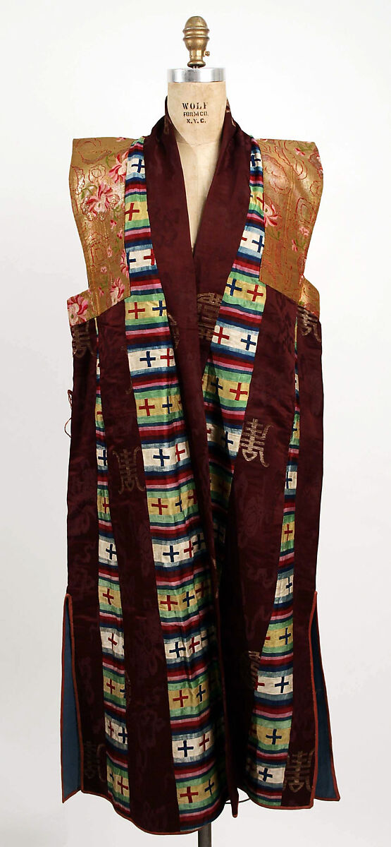 Wedding robe, Silk, metal, Tibet