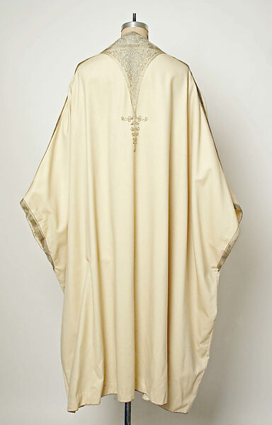 Abaya, Wool, metal wrapped thread; embroidered