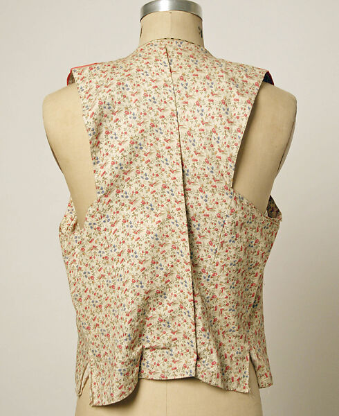 Vest, Cotton, metal wrapped thread; embroidered