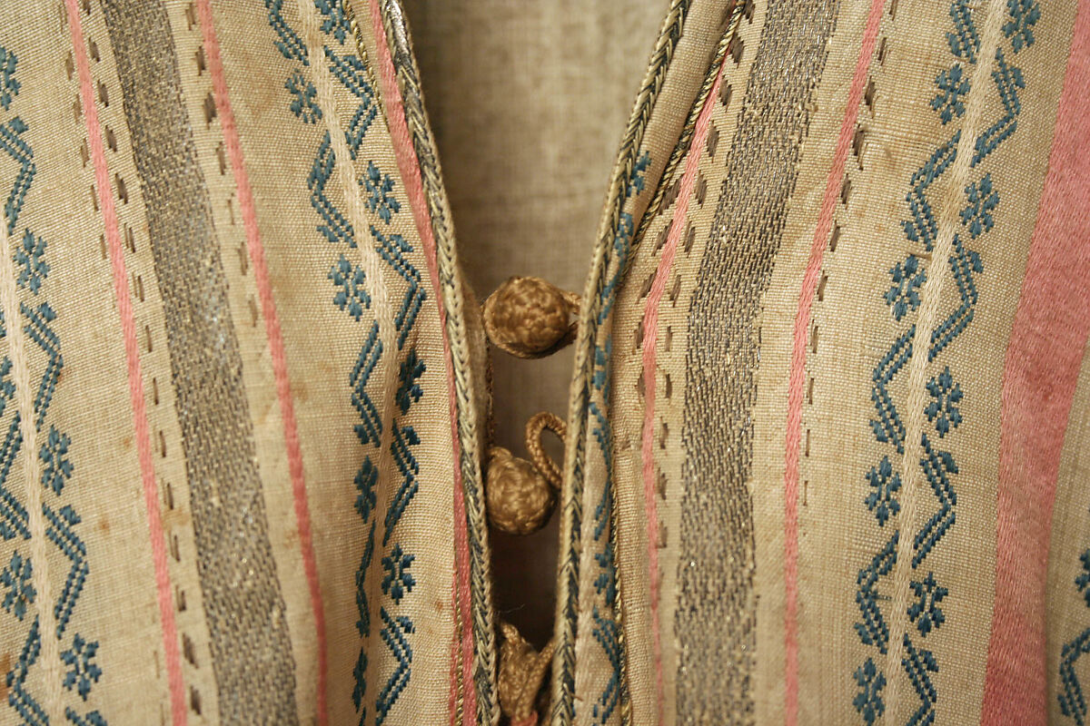 Uçetek Entari, Cotton, silk, metal wrapped thread