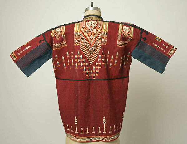 Man's Damir Coat with Short Sleeves, Wool, silk, and metal wrapped thread; slit-tapestry weave