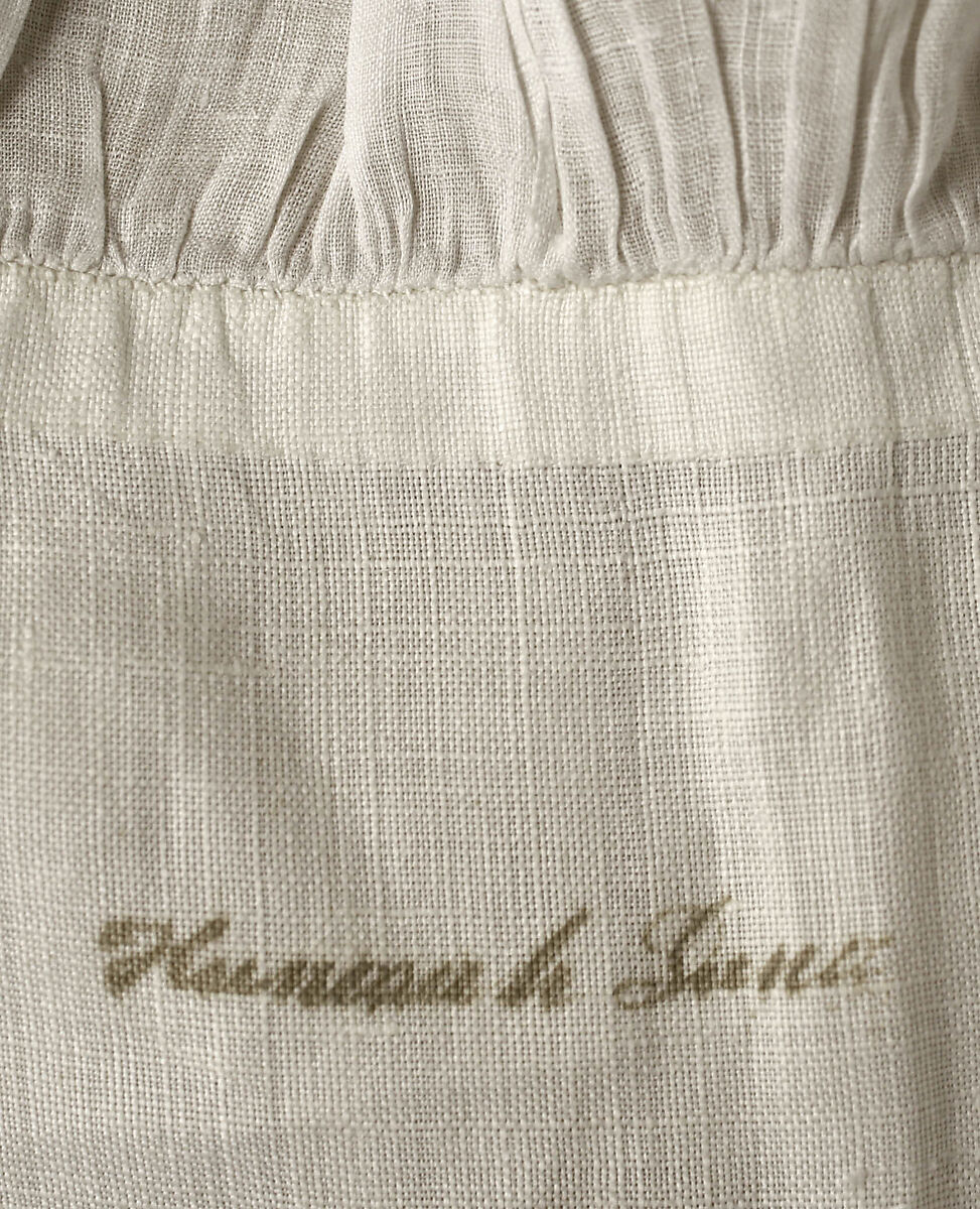 Chemise, linen, cotton, American