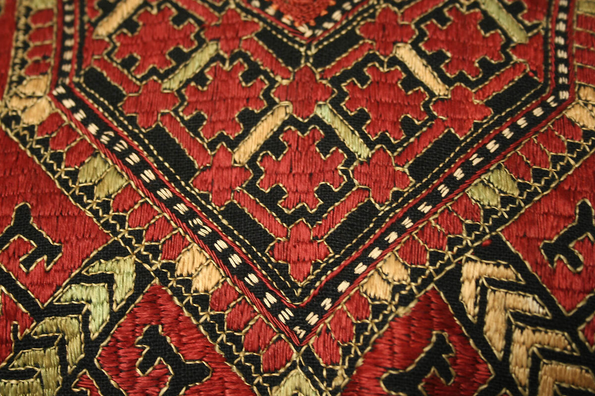 Tunic, Cotton, silk; embroidered